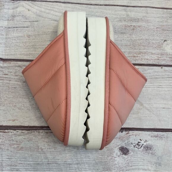 Anthropologie Maeve Puffy Platform Slippers Pink White Size Large 10 - 11 - Picture 4 of 11